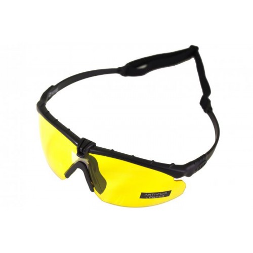 Nuprol Battle Pros Glasses w/Insert (Black) (Yellow)